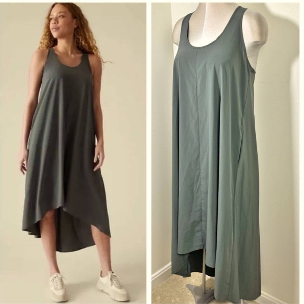 🏝️ Bali Green Athleta Predidio Dress 1X, NWT - Picture 3 of 4